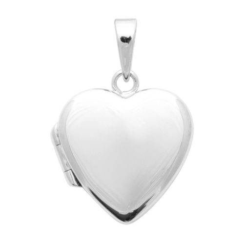 Pendentif Brillaxis Porte-Photo En Forme De Coeur Cassolette En Argent Rhodié