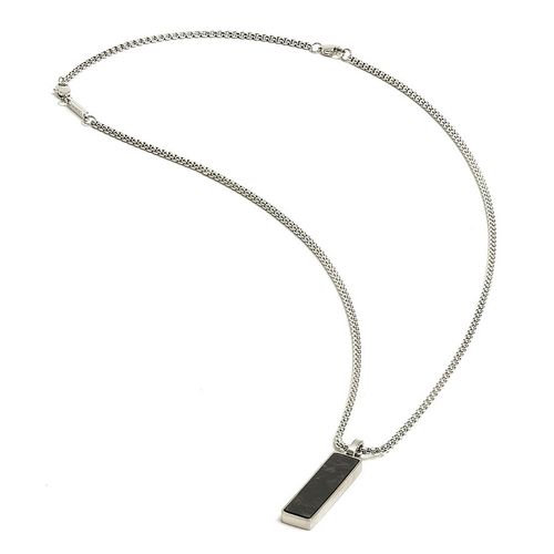 Collier Homme Gemini Galli Carbone Et Acier Inoxydable