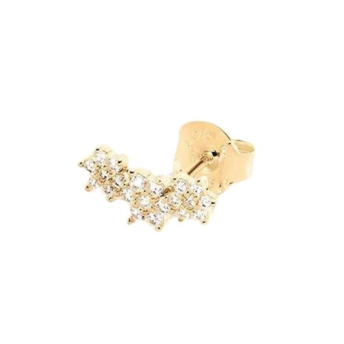 Piercing Puce Agatha Trioflor Argent Doré Oxydes