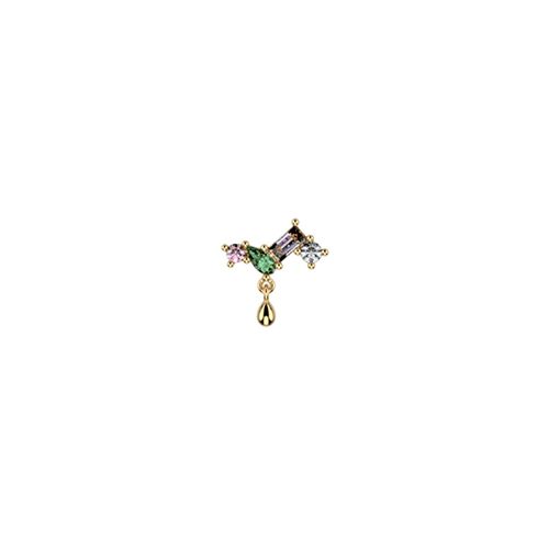 Piercing Les Cadettes Phoenix Multicolore Laiton Doré