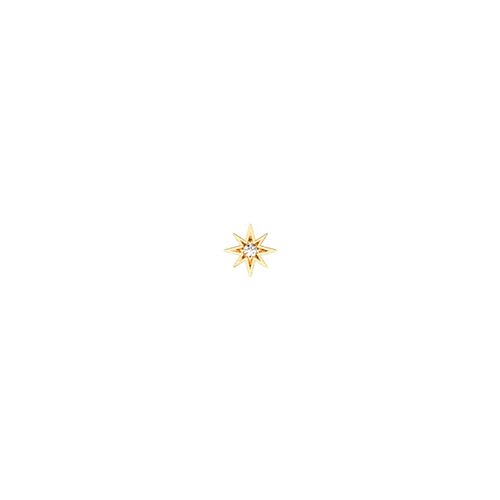 Piercing Les Cadettes Star Oxyde Blanc Laiton Doré