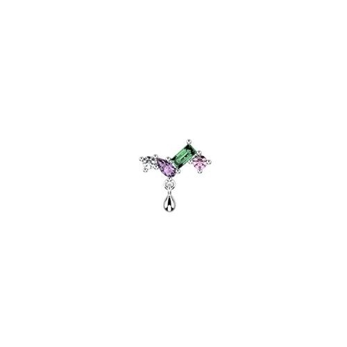 Piercing Les Cadettes Phoenix Multicolore Laiton Argenté