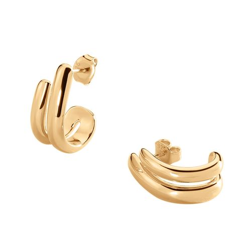 Boucles D'oreilles Agatha Trijonc Demi-Créoles Dorées