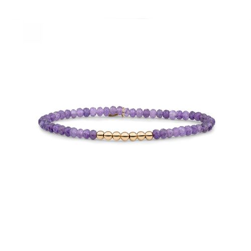 Bracelet Améthyste Reverse Universe Argent Plaqué Or