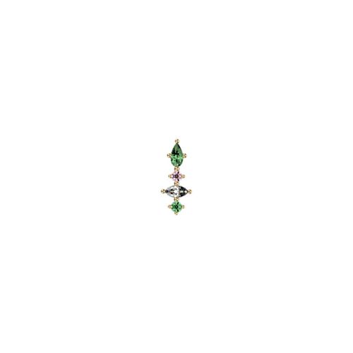 Piercing Les Cadettes Cassiopé Multicolore Laiton Doré