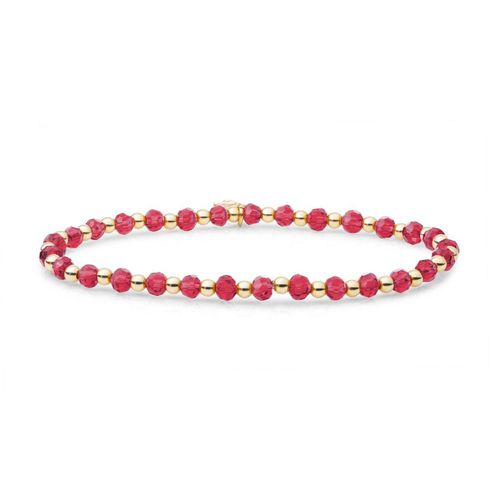 Bracelet Sparkling Jewels Interstellaire Quartz Fushia Argent Plaqué Or