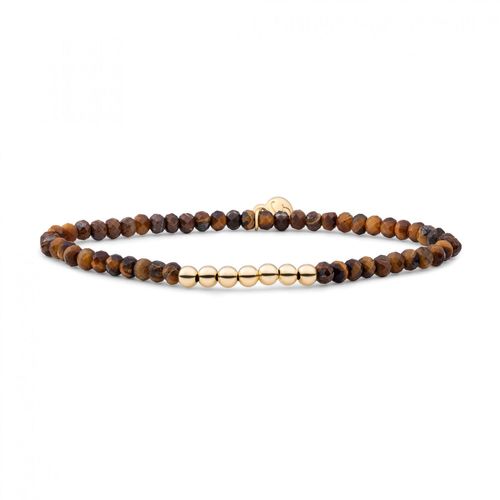 Bracelet Sparkling Jewels ?il De Tigre Reverse Universe Argent Plaqué Or