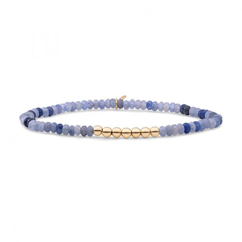 Bracelet Sparkling Jewels Aventurine Bleue Reverse Universe Argent Plaqué Or