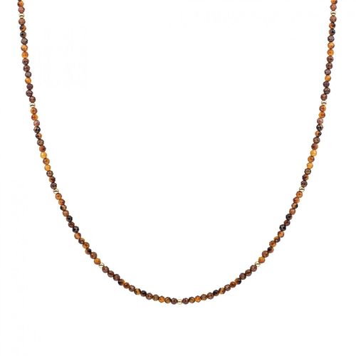 Collier Sparkling Jewels Perles Oeil De Tigre