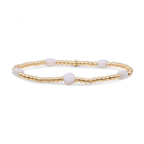 Bracelet Sparkling Jewels Nacre Argent Plaqué Or