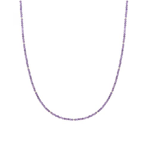 Collier Perles Sparkling Jewels Beaded Amethyste