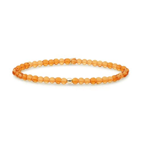 Bracelet Sparkling Jewels Saturne Small Citrine Argent Plaqué Or
