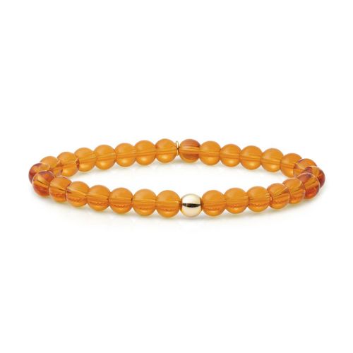 Bracelet Sparkling Jewels Saturne Large Citrine Argent Plaqué Or