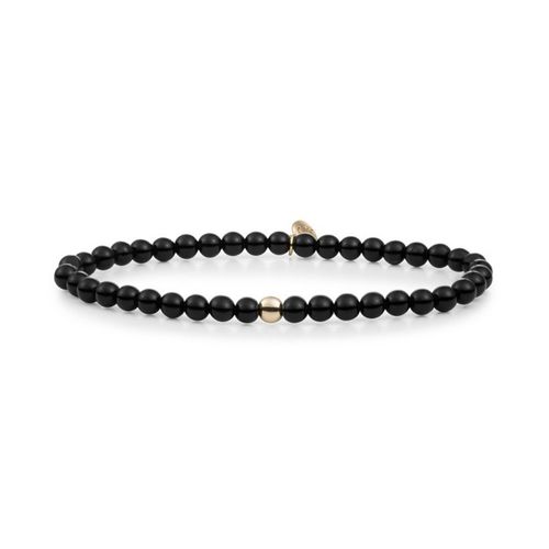 Bracelet Sparkling Jewels Saturne Small Onyx Argent Plaqué Or