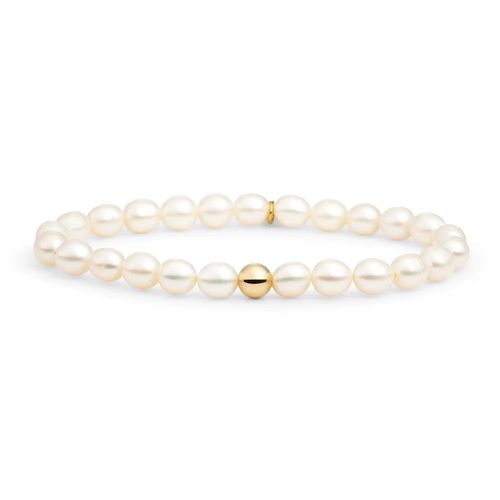Bracelet Sparkling Jewels Saturne Large Nacre Argent Plaqué Or