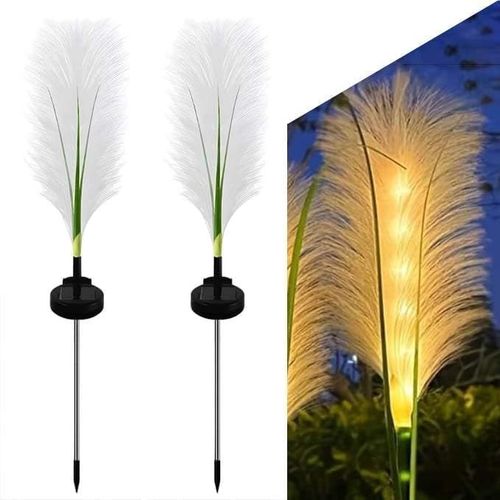 Kal-Lot De 2 Lampes Solaires Pour Extérieur De Jardin - Lampes Solaires De Jardin - Lampes Solaires De Jardin - Éclairage De Chemin - Étanche - Pour Allées, Patio, Pelouse, Décoration De Jardin