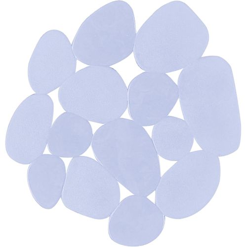 Kal-Lot De 4 Tapis Antiderapants De Douche Ou Baignoire Pvc Galets 12x13cm Transparent