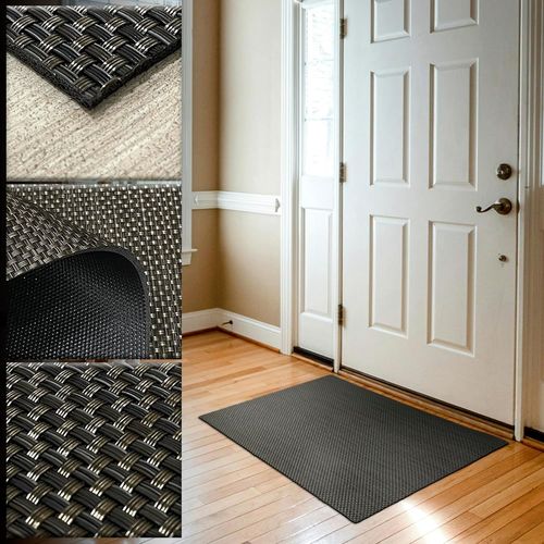 Kal-Tapis Vinyle Tressé - Tapis Vinyle 50 X 40 Cm - Tapis Extérieur - Tapis De Cuisine - Tapis Vinyle Cuisine - Tapis Salon - Tapis D'entrée