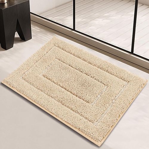 KAL-Tapis De Bain Super Absorbant Lavable En Machine Pour Salle De Bain, Baignoires, Toilettes Et Cabines De Douche - 40 X 60 Cm - Kaki