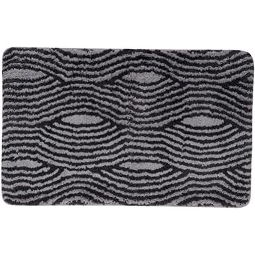 KAL-Tapis De Bain Microfibre 50X80Cm Wave Gris