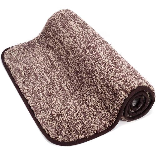 Kal-Tapis De Sol D'intérieur Tapis De Sol D'eau À Profil Bas Super Absorbants Tapis D'entrée En Caoutchouc Antidérapant Lavable En Machine Pour Tapis D'intérieur (Brun, 90 * 60cm)