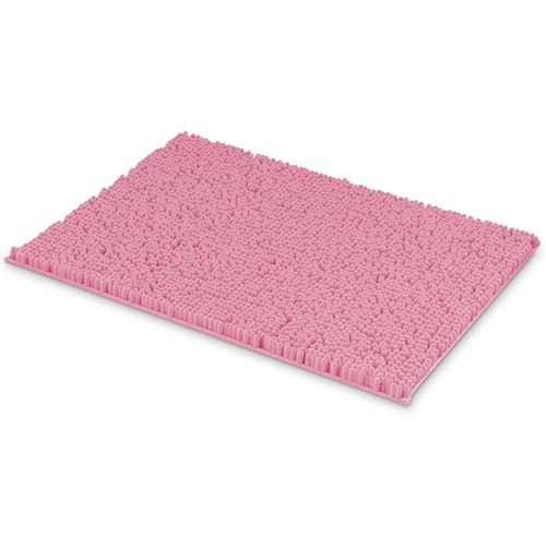 KAL-Tapis De Bain Antidérapant - 40 X 60 Cm - En Chenille - Doux Et Antidérapant - Anti-Moisissure - Pour La Sécurité Et Le Confort - Rose