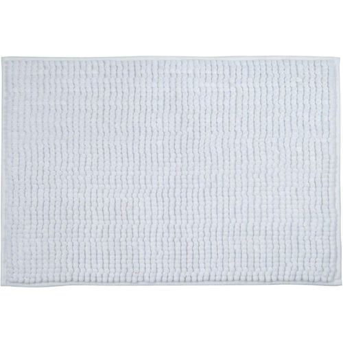 KAL-Tapis De Bain, Blanc, Microfibre,40 X 60 Cm