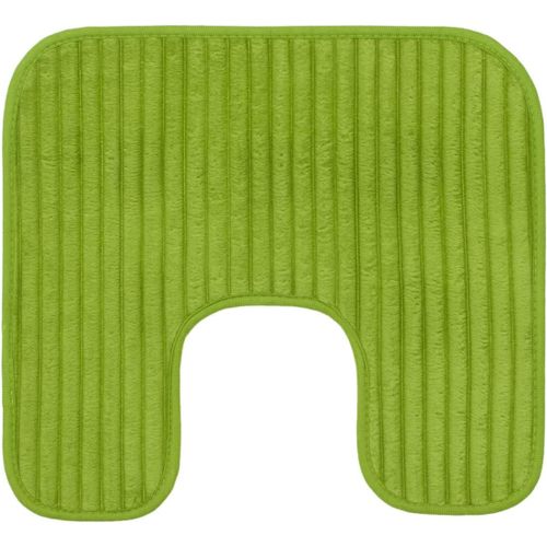 KAL-- Tapis De Toilette Antidérapant Souple En Forme De U, 100% Polyester, 50 X 45 Cm - Vert Foncé