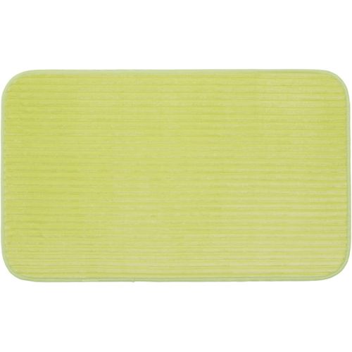 KAL-- Tapis De Bain Doux Antidérapant, 100% Polyester, 50 X 70 Cm - Vert Citron