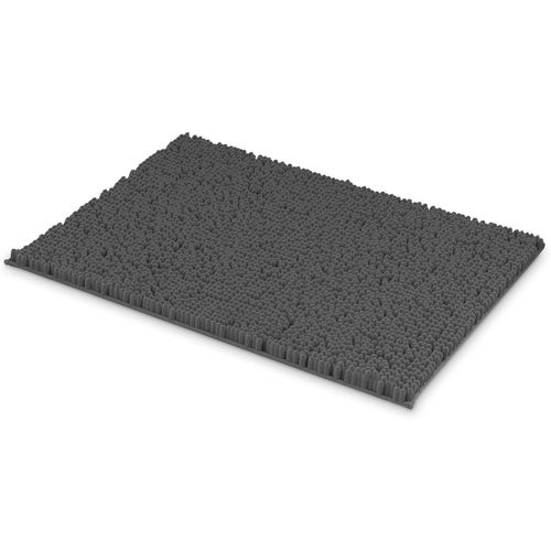 KAL-Tapis De Bain Antidérapant En Chenille - 60 X 90 Cm - Doux Et Antidérapant - Anti-Moisissure - Pour La Sécurité Et Le Confort - Absorbe L'Eau (Gris Foncé)