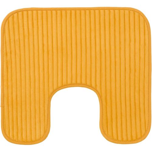 KAL-- Tapis De Toilette Antidérapant Souple En Forme De U, 100% Polyester, 50 X 45 Cm - Jaune (Maïs)