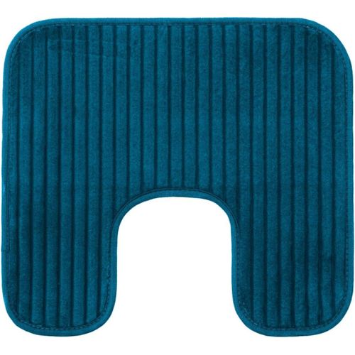 KAL-- Tapis De Toilette Antidérapant Souple En Forme De U, 100% Polyester, 50 X 45 Cm - Pétrole