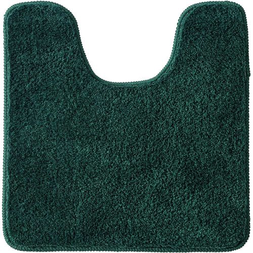 KAL-Tapis De Toilette Antidérapant Tapis Absorbant Tapis Moelleux Microfibre Forme De U Vert Foncé 45X45 Cm