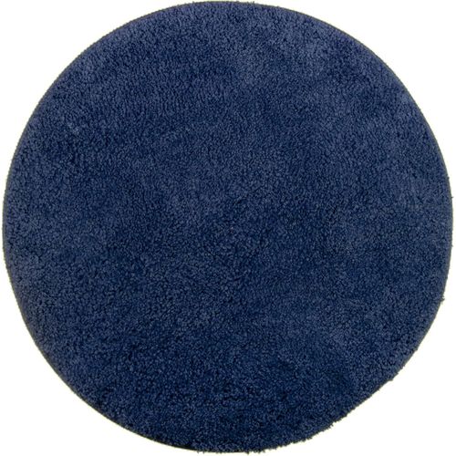KAL-Tapis De Salle De Bain Ø 60 Cm Tapis De Bain Lavable Antidérapant Microfibre Douce Rond - Bleu