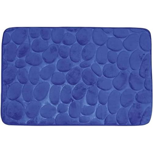 KAL-Tapis De Bain Microfibre Pebble 40X60Cm Bleu Foncé