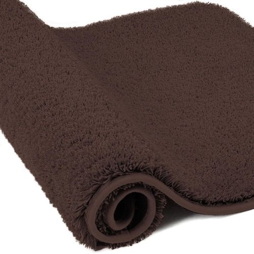 KAL-Tapis De Bain En Microfibre Super Absorbant - 2 Cm D'Épaisseur - Café - 60 X 90 Cm
