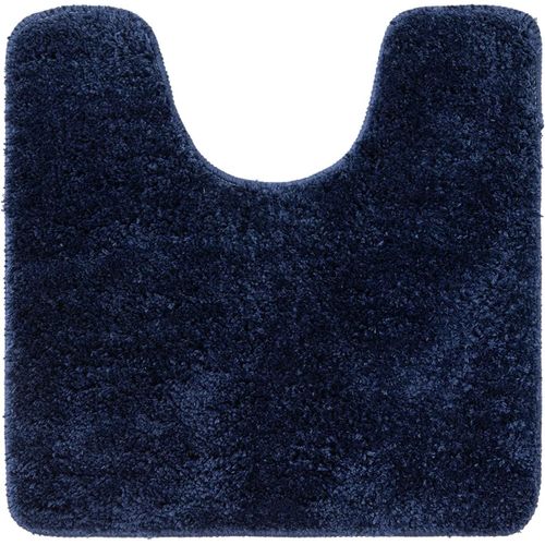 KAL-Tapis De Toilette Antidérapant Tapis Absorbant Tapis Moelleux Microfibre Forme De U Bleu Foncé 45X45Cm