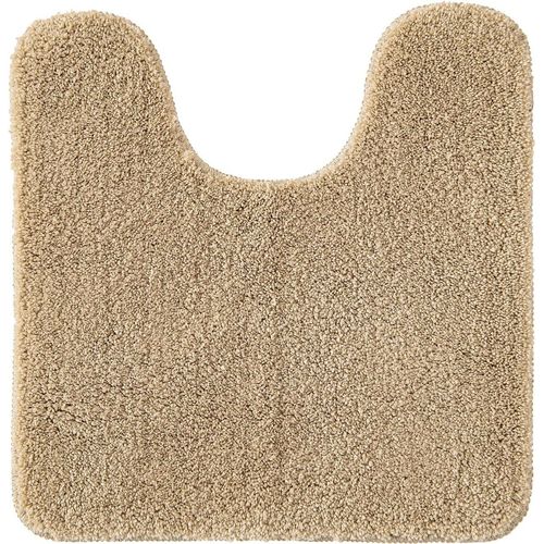 KAL-Tapis De Toilette Antidérapant Tapis Absorbant Tapis Moelleux Microfibre Forme De U Beige 45X45Cm