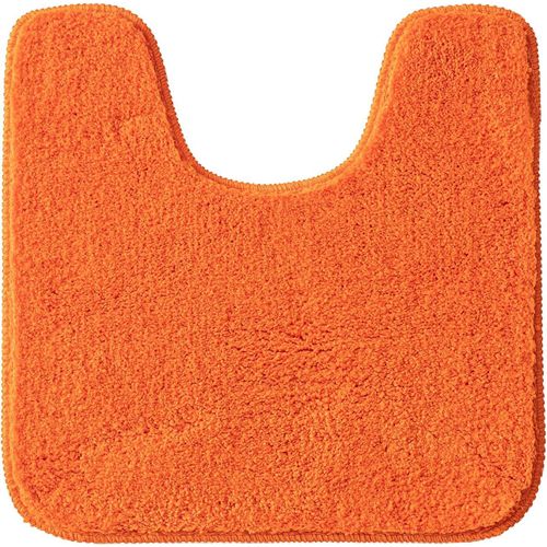KAL-Tapis De Toilette Antidérapant Tapis Absorbant Tapis Moelleux Microfibre Forme De U Orange 45X45 Cm