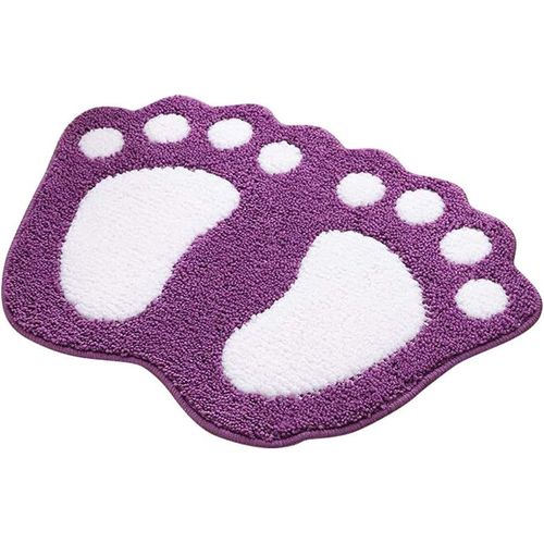 Kal-Tapis De Bain Antidérapant Super Absorbant L'eau Tapis De Douche Doux Et Confortable Tapis De Bain Lavable En Machine Pour Salle De Bain, Chambre À Coucher, Salon (58x88 Cm, Violet)