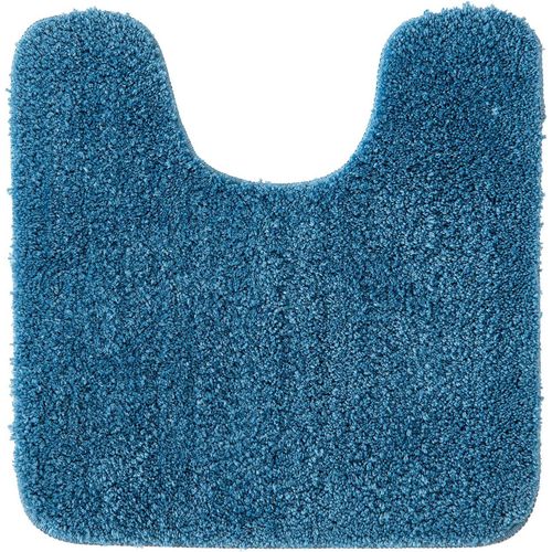 KAL-Tapis De Toilette Antidérapant Tapis Absorbant Tapis Moelleux Microfibre Forme De U Bleu 45X45Cm