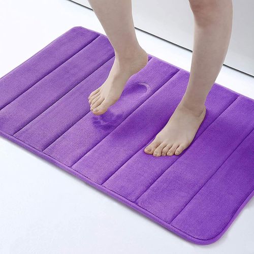 Kal-Paillasson Intérieur Antidérapant 40 X 60 Cm, Tapis D'entrée Lavable En Machine, Tapis Entrée Intérieur Doux, Absorbant Et Résistant, Antidérapant Durable Ultra, Violet