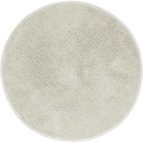 KAL-Florida - Tapis De Bain Antidérapant - Doux Et Moelleux - Antidérapant - Lavable - 60 Cm - Rond - Beige