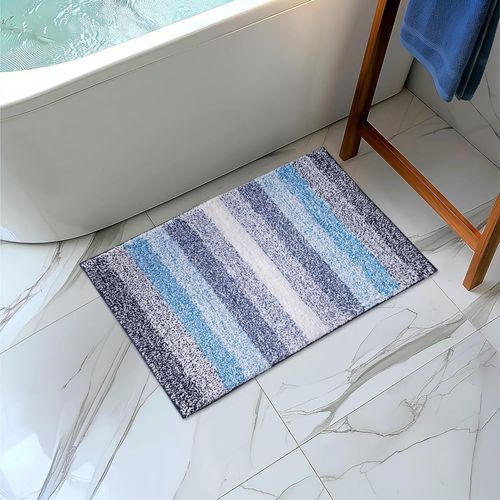 KAL-Tapis Salle De Bain - Tapis Sortie De Douche Absorbant Et Antidérapant 50 X 80 Cm - Tapis Toilette Antiderapant En 100% Coton Epais
