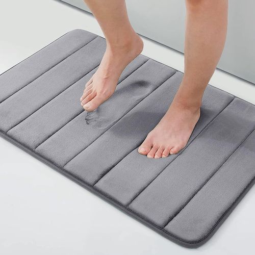 Kal-Paillasson Intérieur Antidérapant 40 X 60 Cm, Tapis D'entrée Lavable En Machine, Tapis Entrée Intérieur Doux, Absorbant Et Résistant, Antidérapant Durable Ultra, Gris Foncé