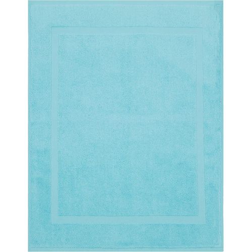 KAL-Tapis De Bain Taille 50X70 Cm 100% Coton Qualité 650 G/M² Premium Couleur Turquoise
