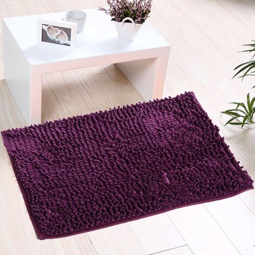 Kal-Soft Shag Tapis De Bain Tapis Cuisine Porte Pieds De Porte Tapis Bande Antidérapante Paillasson Absorbant Tapis De Bain Douche Shaggy Tapis - 45 X 70 Cm, Violet Sang