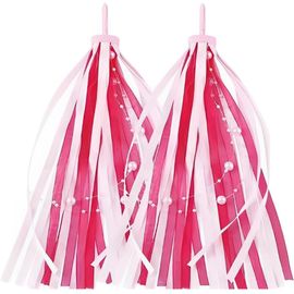 Kal-1 Paire Guidon Streamers, Enfant Vélo Rubans Tassel Guidon Glands Décoration Pour Vélo Pour Enfants, Scooter Filles Garçons Facile À Attacher Au Guidon De Vélo De Tricycle De Scooter