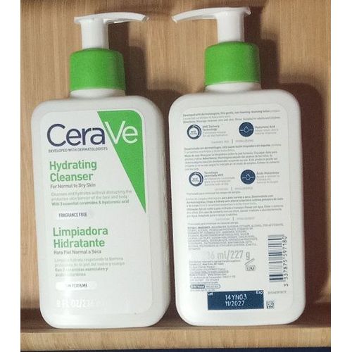 Lot De 2 - Crème Lavante Hydratante - Cerave - Pour Peaux Normales À Sèches 