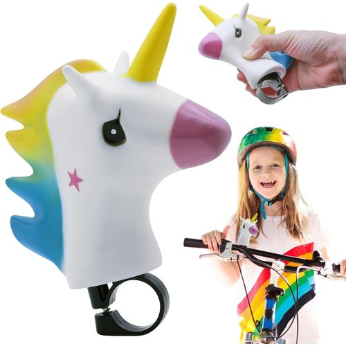 KAL-Klaxon De Vélo Amusant Pour Enfant - Motif Licorne - Sonnette De Vélo - Sonnette De Vélo - Sonnette De Vélo - Pour Anniversaire D'Enfant - Accessoire De Scooter